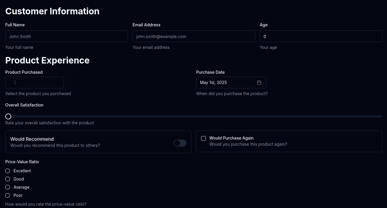 Customer Feedback Survey