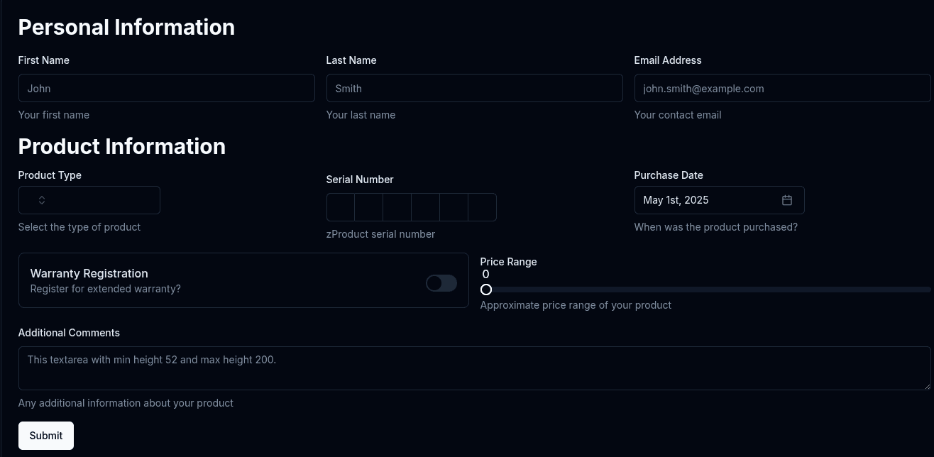 Product Registration